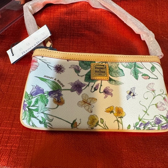 Dooney & Bourke Handbags - Dooney & Bourke Floral Cream Wristlet NWT